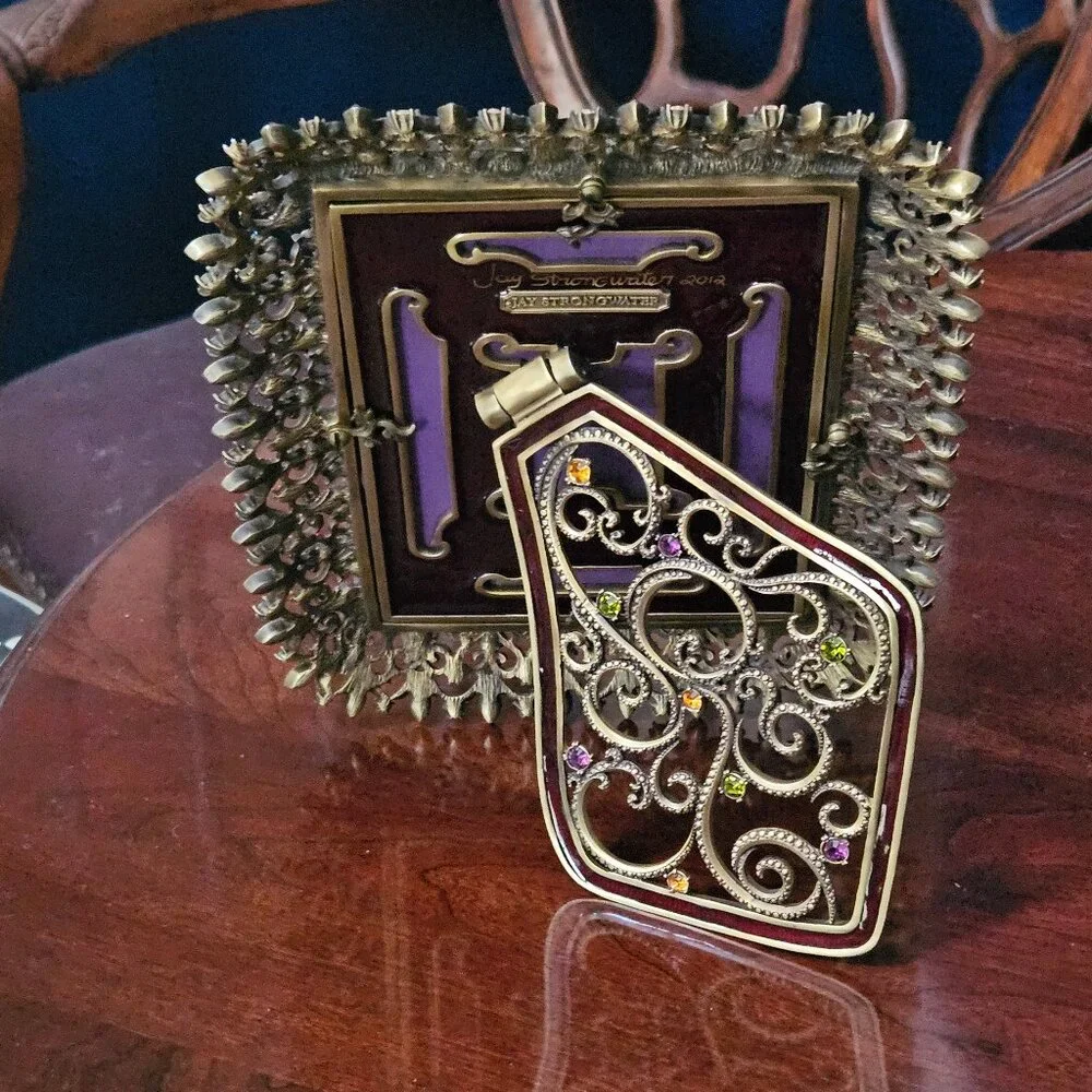 RARE SIGNED EXQUISITE JAY STRONGWATER HERITAGE CROWN TIARA CRYSTAL ENAMEL FRAME